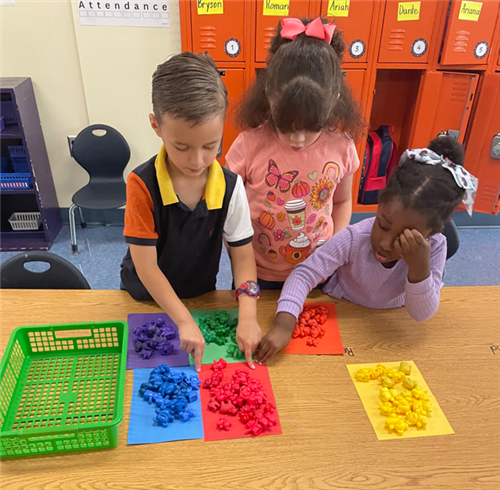 Students counting